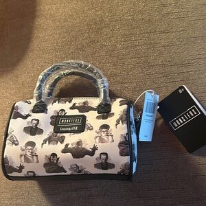 Loungefly Monsters Satchel - Black and White
